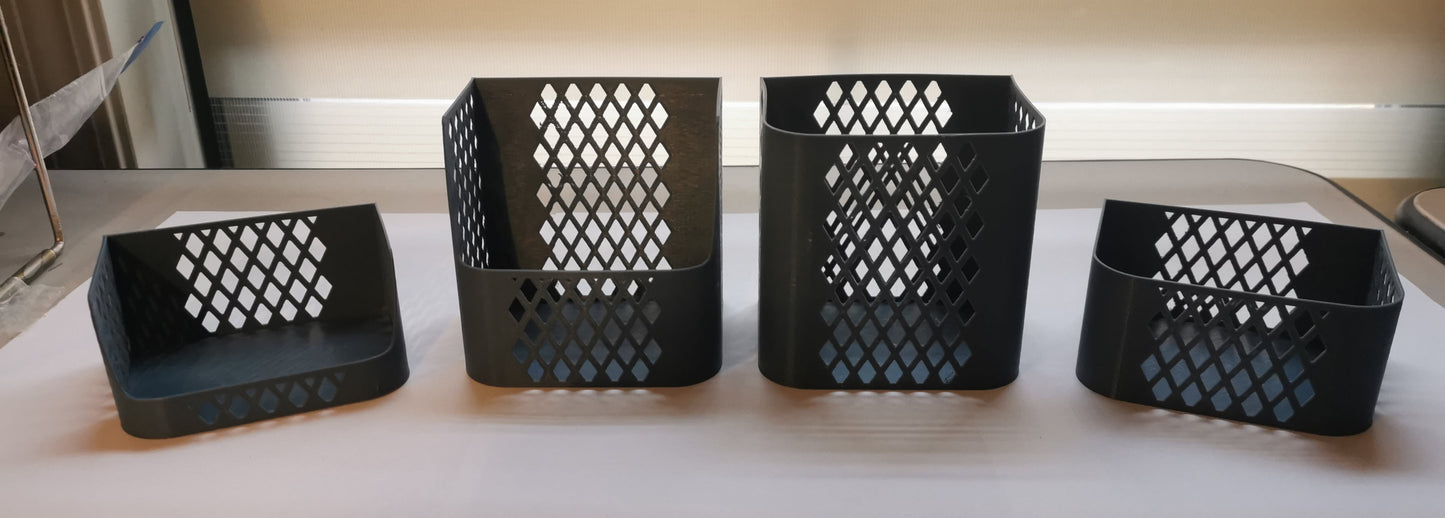 Mountable Compact Hatch Baskets with Adjustable Dividers - Set of 4